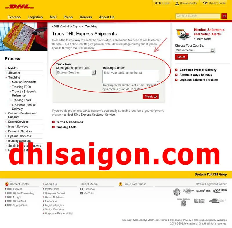 DHL Tracking - Tra cứu vận đơn DHL gửi đi quốc tế 